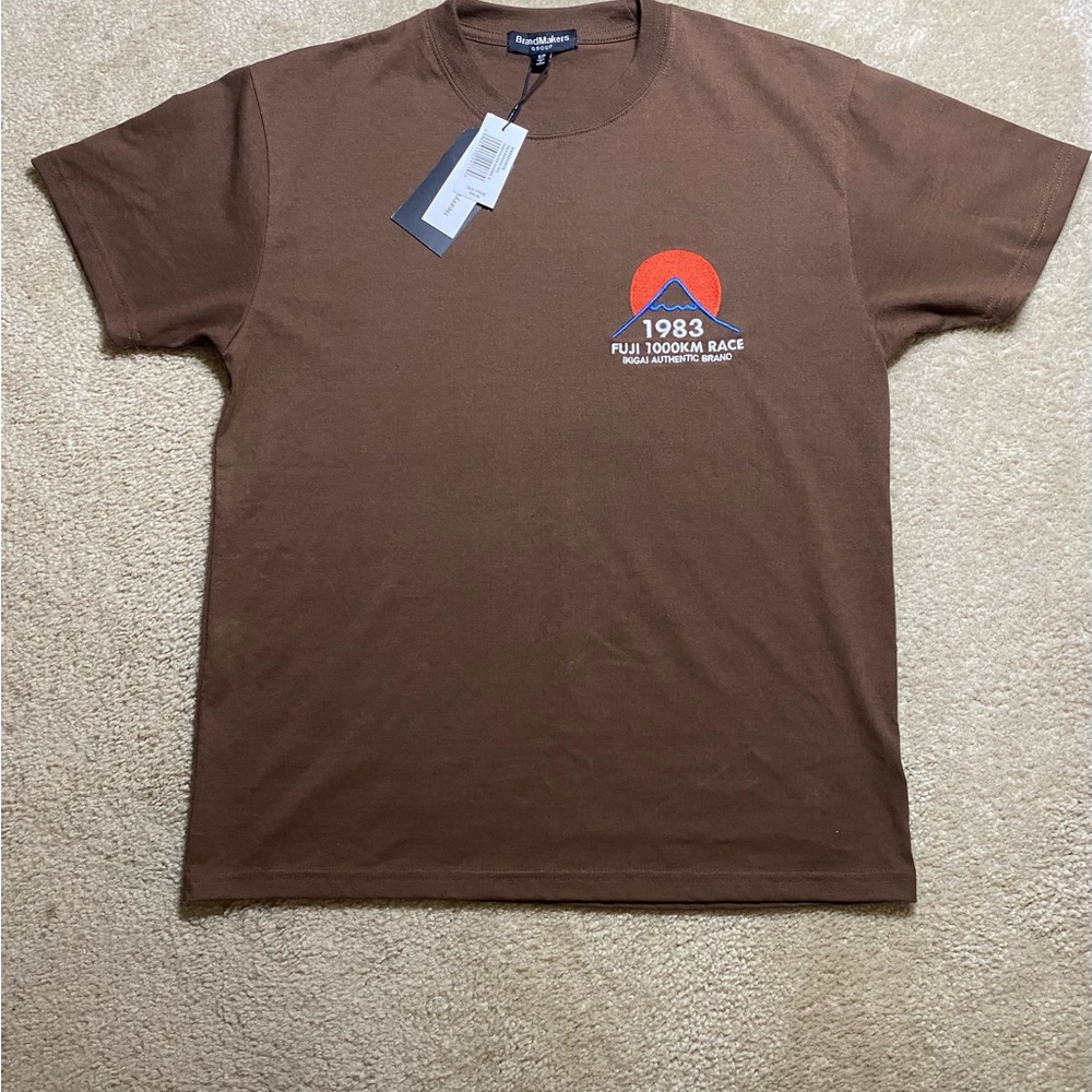 Brown Short Sleeve Crew Neck Tee